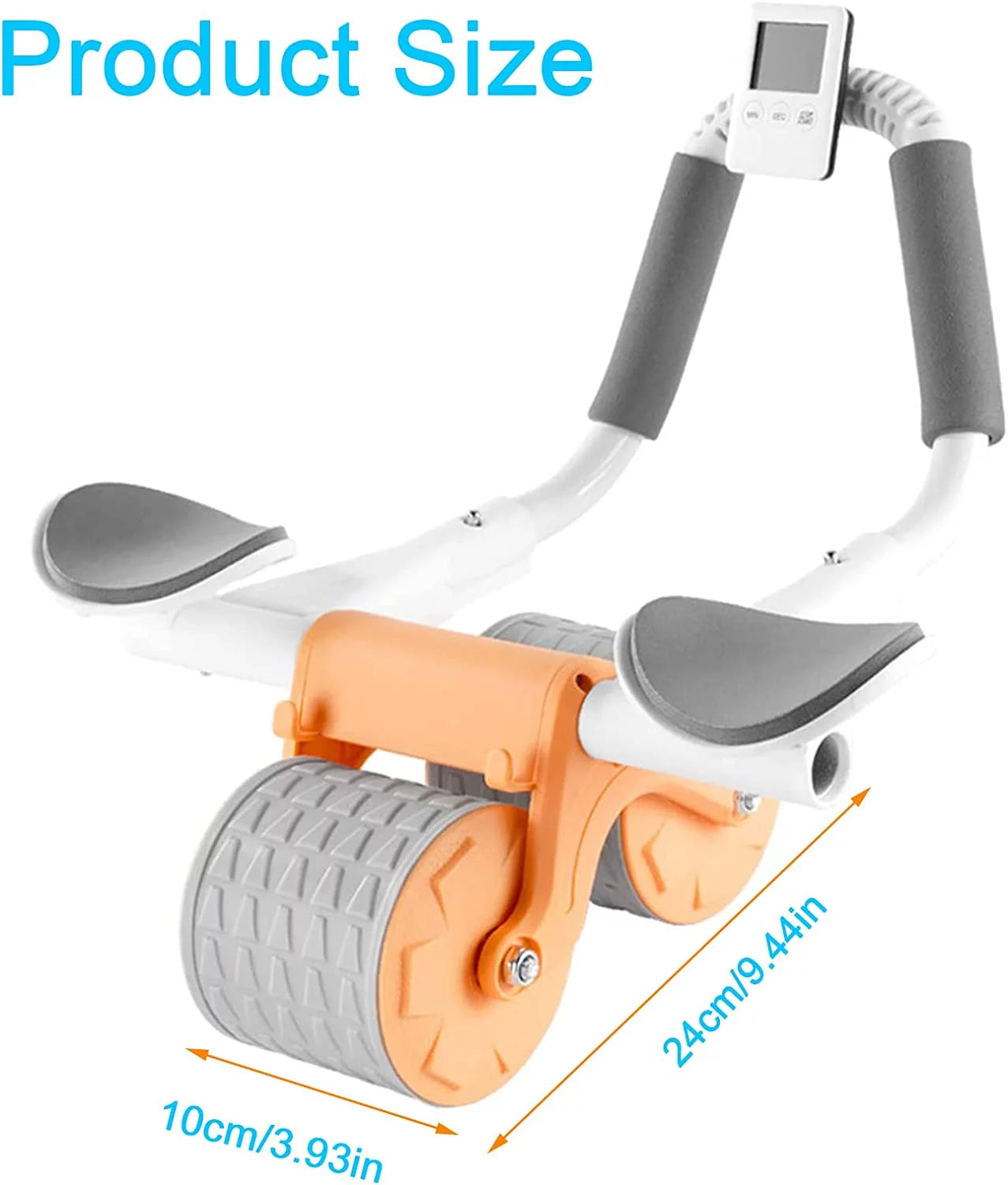 2023 New with Timer Ab Abdominal Exercise Roller Elbow Support, Abs Roller Wheel Core Exercise Equipment, Automatic Rebound Abdominal Wheel